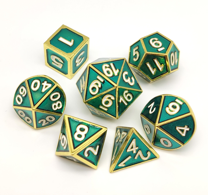 Polyhedron το πράσινο μέταλλο RPG χωρίζει σε τετράγωνα φορητό με την έξοχη συσκευασία κιβωτίων δώρων