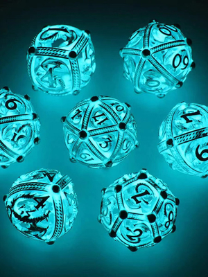 Polyhedron τα μπουντρούμια και οι δράκοι στη σκοτεινή ρητίνη DND χωρίζουν σε τετράγωνα τη συνήθεια αιχμηρή