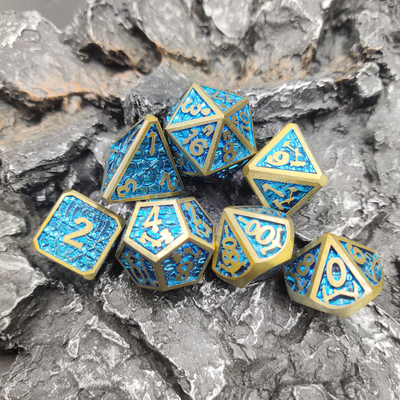 Παιχνίδι Custom RPG Dice Set πολλαπλών χρήσεων για ενήλικες Metal Dice Polyhedral
