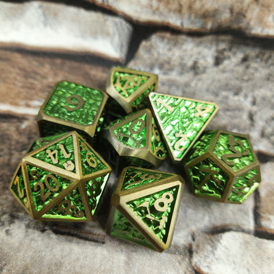 Κάρτα Polyhedron Dice Card Affirm Hand Shaved Metal Practical Plating Sharp 7 τεμάχια