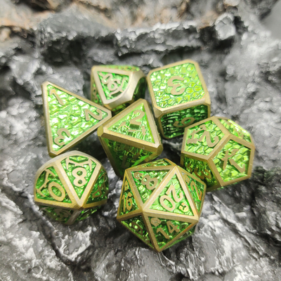 Κάρτα Polyhedron Dice Card Affirm Hand Shaved Metal Practical Plating Sharp 7 τεμάχια