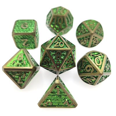 Κάρτα Polyhedron Dice Card Affirm Hand Shaved Metal Practical Plating Sharp 7 τεμάχια