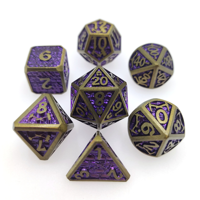 Πολλαπλών χρήσεων Tiny Metal Dice Color Mini Black chip Dice Sets Polyhedral
