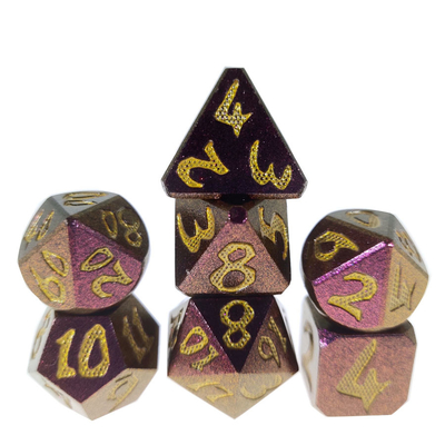 Παιχνίδι καρτών RPG Dice Set ZincFor Dungeons And Dragons​ Metal Polyhedral Black