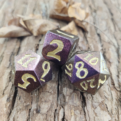 Παιχνίδι καρτών RPG Dice Set ZincFor Dungeons And Dragons​ Metal Polyhedral Black