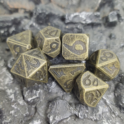 Πόκερ Επιτραπέζιο Metal Μοναδικό Polyhedral Dice Χειροποίητο Μη τοξικό Polyhedral Aurichalceous