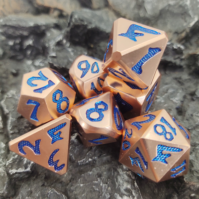 Πρακτική επιμετάλλωση Sharp Manual Grinding Durable Set Προσαρμογή Polyhedral Dice Set