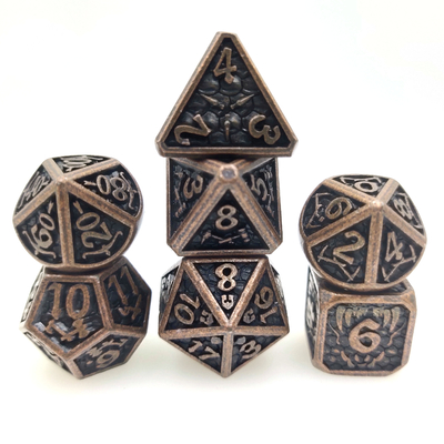GST Multipurpose Mini RPG DiceSet Gold Plated Polyhedral Dice Unique Totile Gaming Experience μαύρο