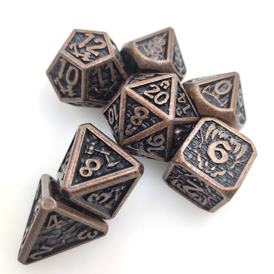 GST Multipurpose Mini RPG DiceSet Gold Plated Polyhedral Dice Unique Totile Gaming Experience μαύρο