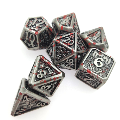 Επιτραπέζιο Παιχνίδι Μεταλλικά RPG Ζάρια Τακτοποιημένα Αιχμηρά Edges Liqui Παιχνίδια με Ζάρια Ρόλων