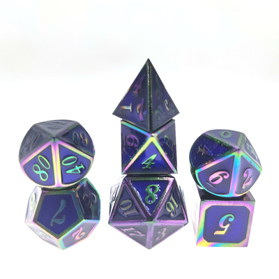 Σετ ζαριών πολλαπλών λειτουργιών Polyhedron Sturdy 7 τμχ Μέγεθος 12cm RPG Σετ ζαριών Zinc