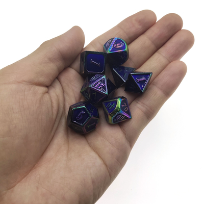 Σετ ζαριών πολλαπλών λειτουργιών Polyhedron Sturdy 7 τμχ Μέγεθος 12cm RPG Σετ ζαριών Zinc