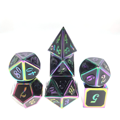 12 εκατοστά Polyhedron Dice Sets Hand Pouring Sturdy 7 τμχ