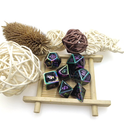 12 εκατοστά Polyhedron Dice Sets Hand Pouring Sturdy 7 τμχ