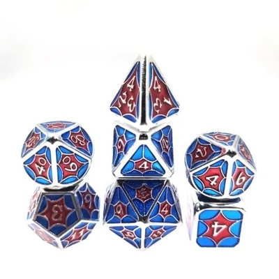 TRPG Running Group Metal Dice Dragon And Dungeon Πλούσιο χρώμα Δίκτυο αράχνης