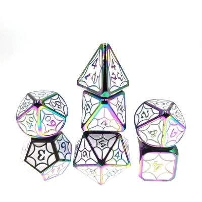 OEM Metal Dice Sets Μη τοξικό χύδην RP Χέρι Πολυεδρό για άγριο κόσμο