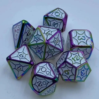 OEM Metal Dice Sets Μη τοξικό χύδην RP Χέρι Πολυεδρό για άγριο κόσμο