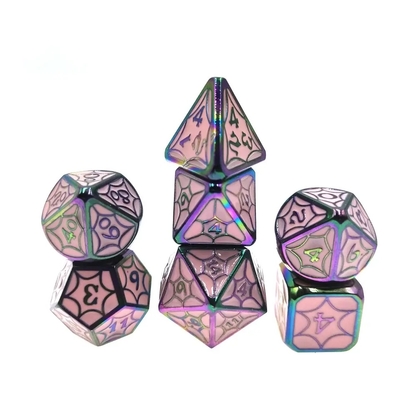 OEM Metal Dice Sets Μη τοξικό χύδην RP Χέρι Πολυεδρό για άγριο κόσμο