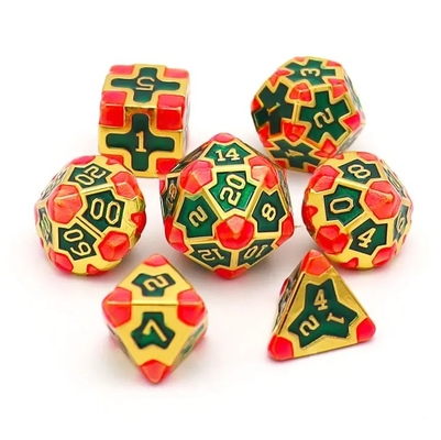 CE Precision RPG Polyhedron Dice Set OEM μη τοξικό χύδην κράμα υλικό KTV Bar