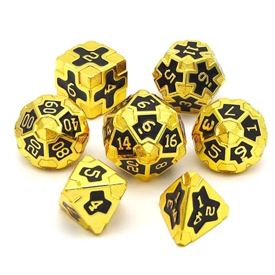 CE Precision RPG Polyhedron Dice Set OEM μη τοξικό χύδην κράμα υλικό KTV Bar