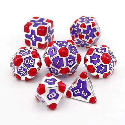 CE Precision RPG Polyhedron Dice Set OEM μη τοξικό χύδην κράμα υλικό KTV Bar