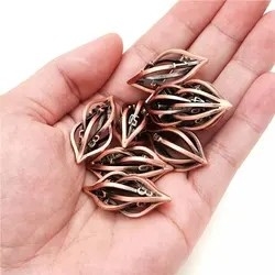 3D εκτύπωση Cthulhu Hollow Metal Dice 7piece Set Dragon And Dungeon DND RPG