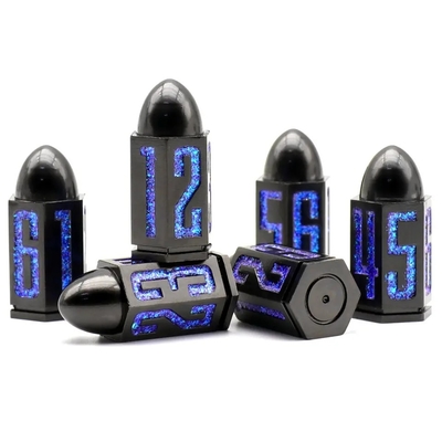 D6 Bullet Metal Dice Set 6 PCs 6 πλευρικά για Dnd Dungeons Rpg Warhammer Shadowrun Dice
