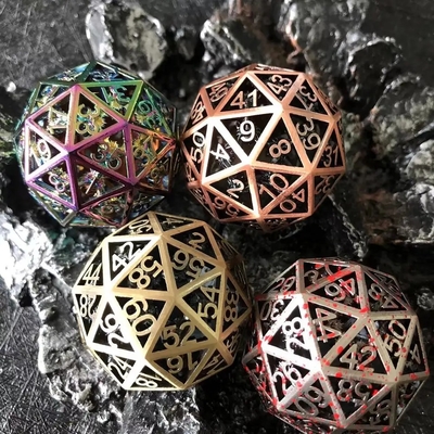 60D Macrobine Zinc Alloy Metal Dice Set Παιχνίδι επιφάνειας εργασίας μοναδικό DND