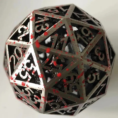 60D Macrobine Zinc Alloy Metal Dice Set Παιχνίδι επιφάνειας εργασίας μοναδικό DND