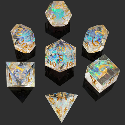 Προσαρμοσμένο Sharp Resin Dice Set Πολυχρωματικό Dragon And Dungeon DND#RPG