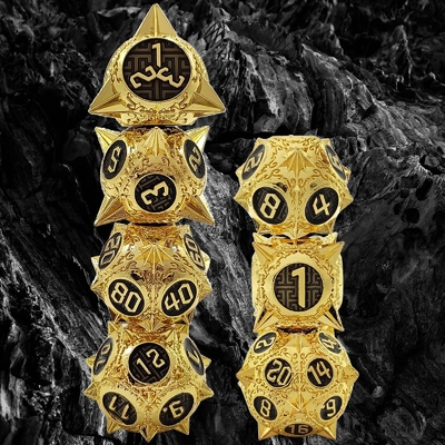 TRPG 16 mm Polyfront DND Metal Dice Πολυχρωματικό Custom Meteor Hammer