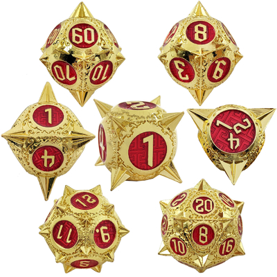 TRPG 16 mm Polyfront DND Metal Dice Πολυχρωματικό Custom Meteor Hammer