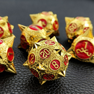TRPG 16 mm Polyfront DND Metal Dice Πολυχρωματικό Custom Meteor Hammer