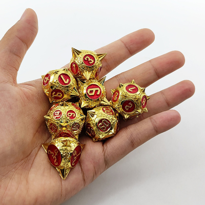 TRPG 16 mm Polyfront DND Metal Dice Πολυχρωματικό Custom Meteor Hammer