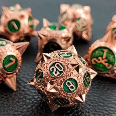 TRPG 16 mm Polyfront DND Metal Dice Πολυχρωματικό Custom Meteor Hammer