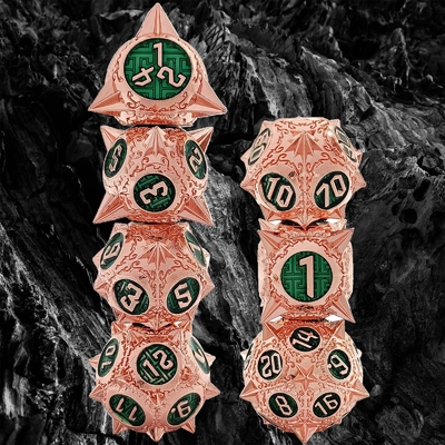 TRPG 16 mm Polyfront DND Metal Dice Πολυχρωματικό Custom Meteor Hammer