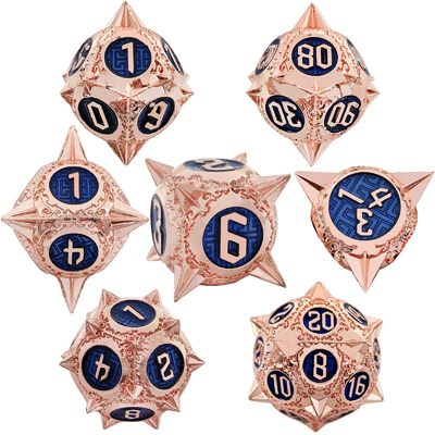 TRPG 16 mm Polyfront DND Metal Dice Πολυχρωματικό Custom Meteor Hammer
