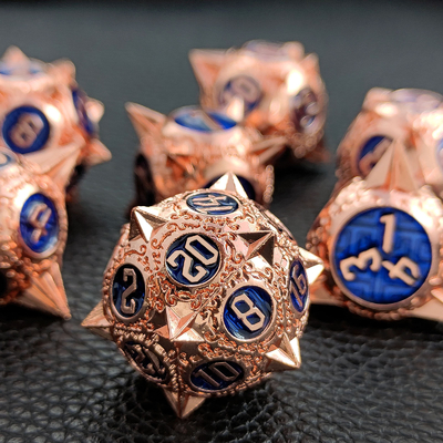 TRPG 16 mm Polyfront DND Metal Dice Πολυχρωματικό Custom Meteor Hammer
