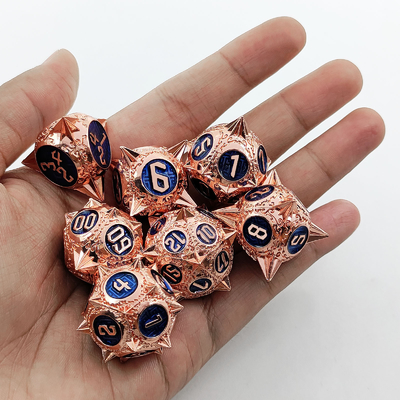 TRPG 16 mm Polyfront DND Metal Dice Πολυχρωματικό Custom Meteor Hammer