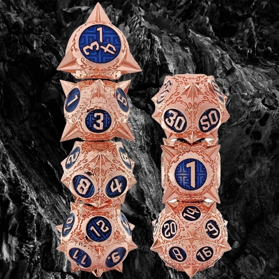 TRPG 16 mm Polyfront DND Metal Dice Πολυχρωματικό Custom Meteor Hammer