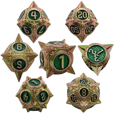 TRPG 16 mm Polyfront DND Metal Dice Πολυχρωματικό Custom Meteor Hammer