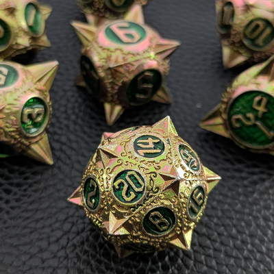 TRPG 16 mm Polyfront DND Metal Dice Πολυχρωματικό Custom Meteor Hammer