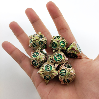 TRPG 16 mm Polyfront DND Metal Dice Πολυχρωματικό Custom Meteor Hammer