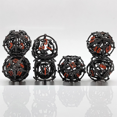 Ηχητικό Pearl RPG Metal Hollow Dice Set DND Cisu 16mm Ομαλό