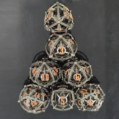 Ηχητικό Pearl RPG Metal Hollow Dice Set DND Cisu 16mm Ομαλό