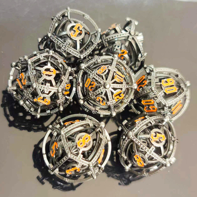 Ηχητικό Pearl RPG Metal Hollow Dice Set DND Cisu 16mm Ομαλό