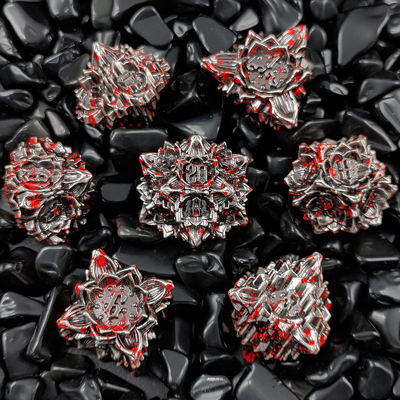 Lotus Metal Dice Set DND Dungeons And Dragons TRPG Πολυεδρικό COC D6 Παιχνίδι επιφάνειας