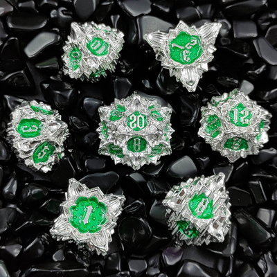 Lotus Metal Dice Set DND Dungeons And Dragons TRPG Πολυεδρικό COC D6 Παιχνίδι επιφάνειας