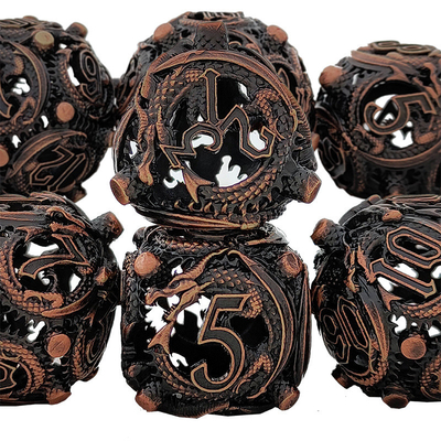 Λονγκ Κονγκ Κύκλος Metal Dice Set DND Dungeon And Multi -Noodle RPG παιχνίδι σκακιού