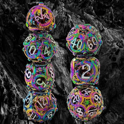 Λονγκ Κονγκ Κύκλος Metal Dice Set DND Dungeon And Multi -Noodle RPG παιχνίδι σκακιού